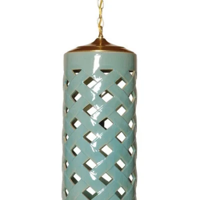 Crisscross Pendant Light in Turquoise design by Emissary