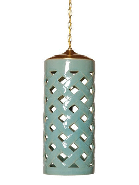 Crisscross Pendant Light in Turquoise design by Emissary