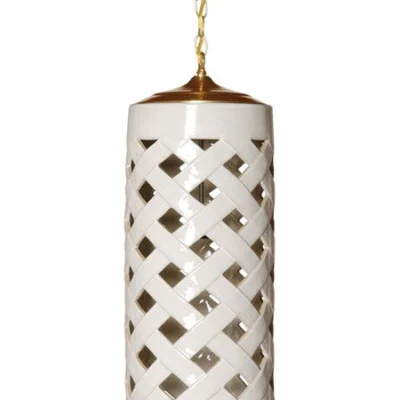 Crisscross Pendant Light in White design by Emissary