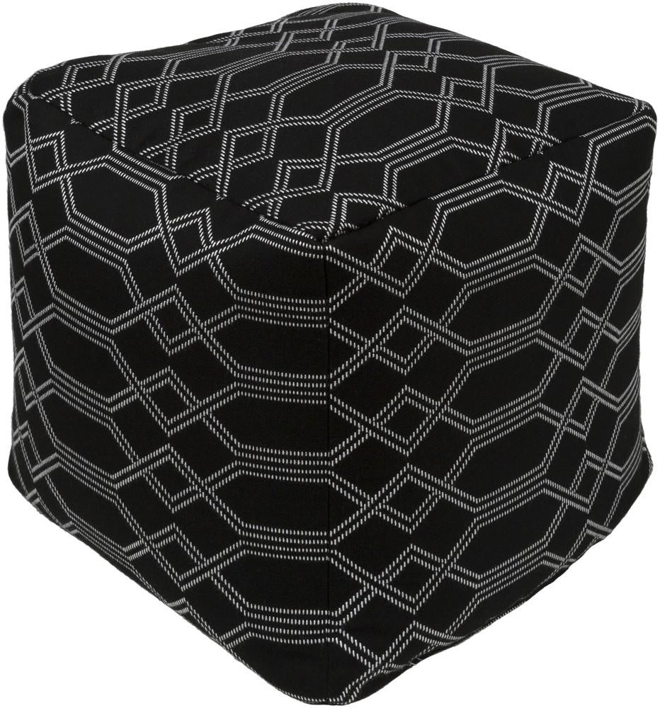 Crissy Pouf in Black and White design by Sunbrella