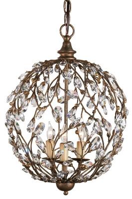 Crystal Bud Sphere Chandelier design by Currey and Company