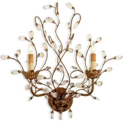 Crystal Bud Wall Sconce design by Currey and Company