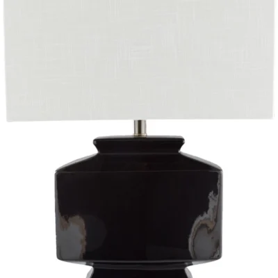 Cutler Table Lamp in Black and Ivory