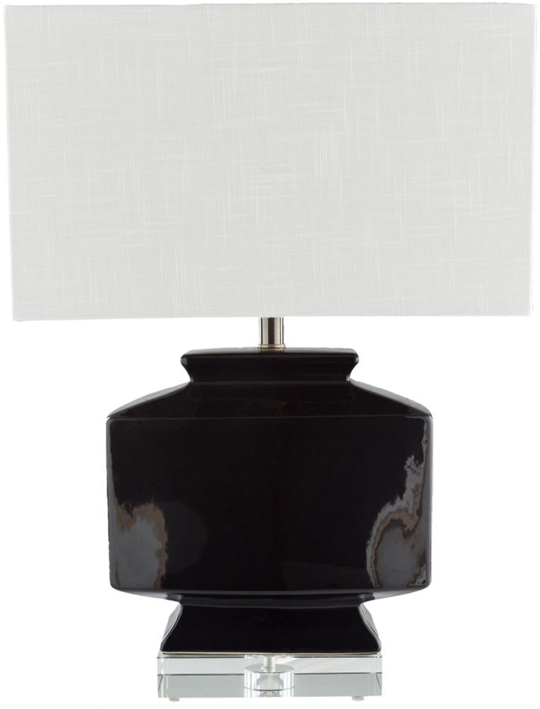 Cutler Table Lamp in Black and Ivory