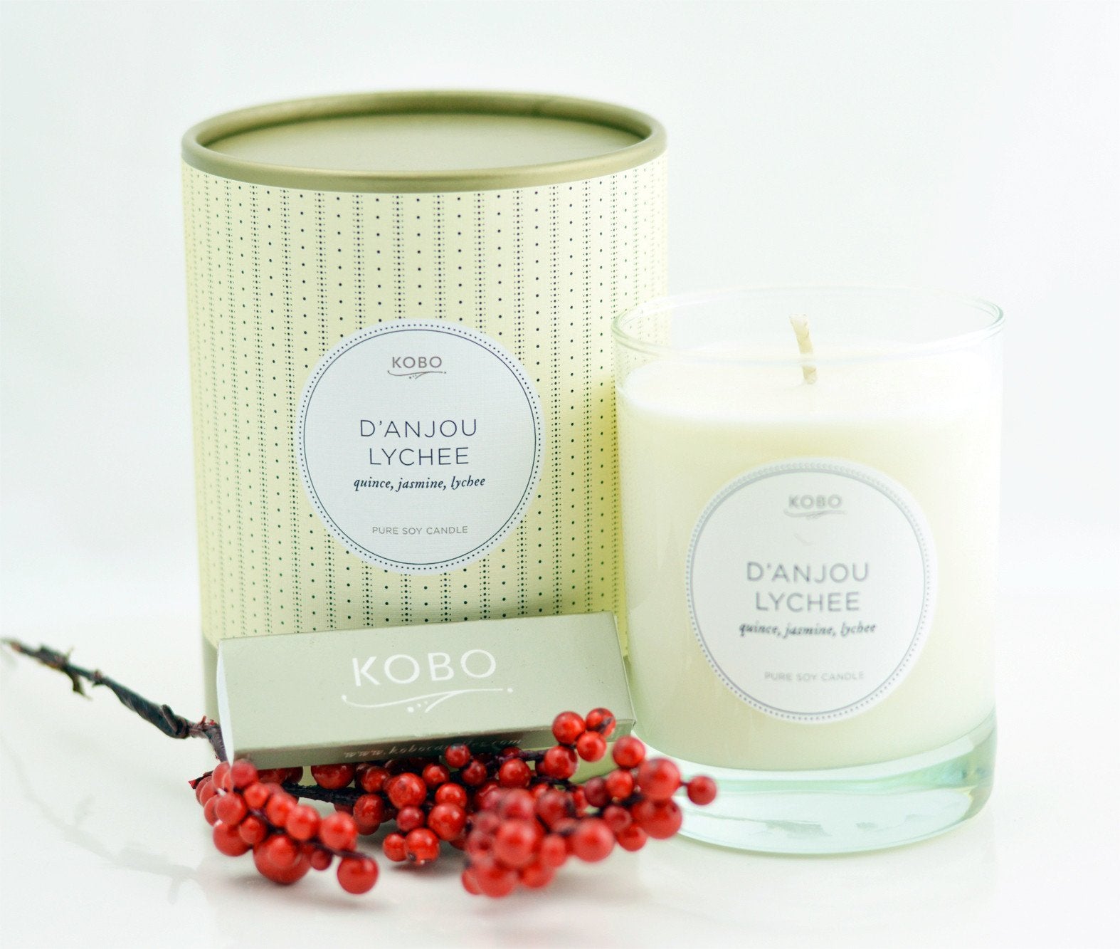 D Anjou Lychee Candle design by Kobo Candles