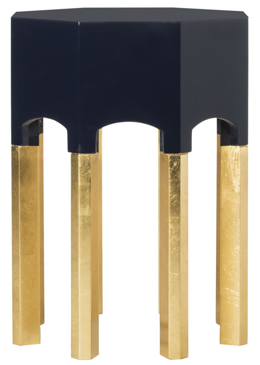 Dafne Lacquer Side Table in Navy design by Safavieh