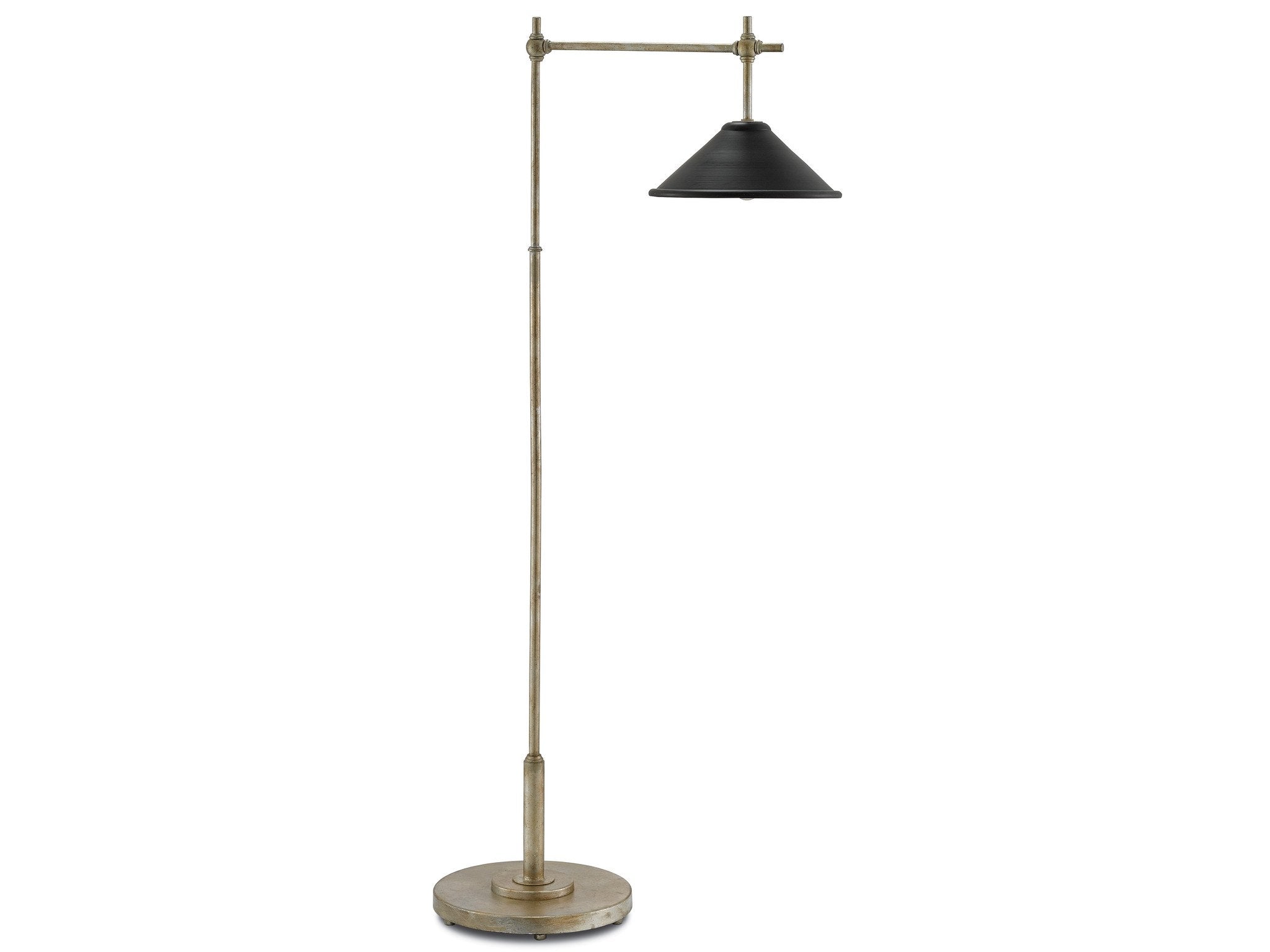 Dao Floor Lamp in Silver Granello design by Currey and Company