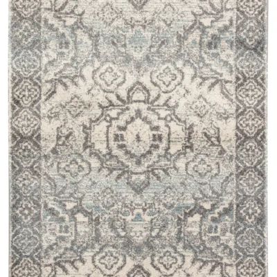 Dasha Medallion Blue and Gray Area Rug