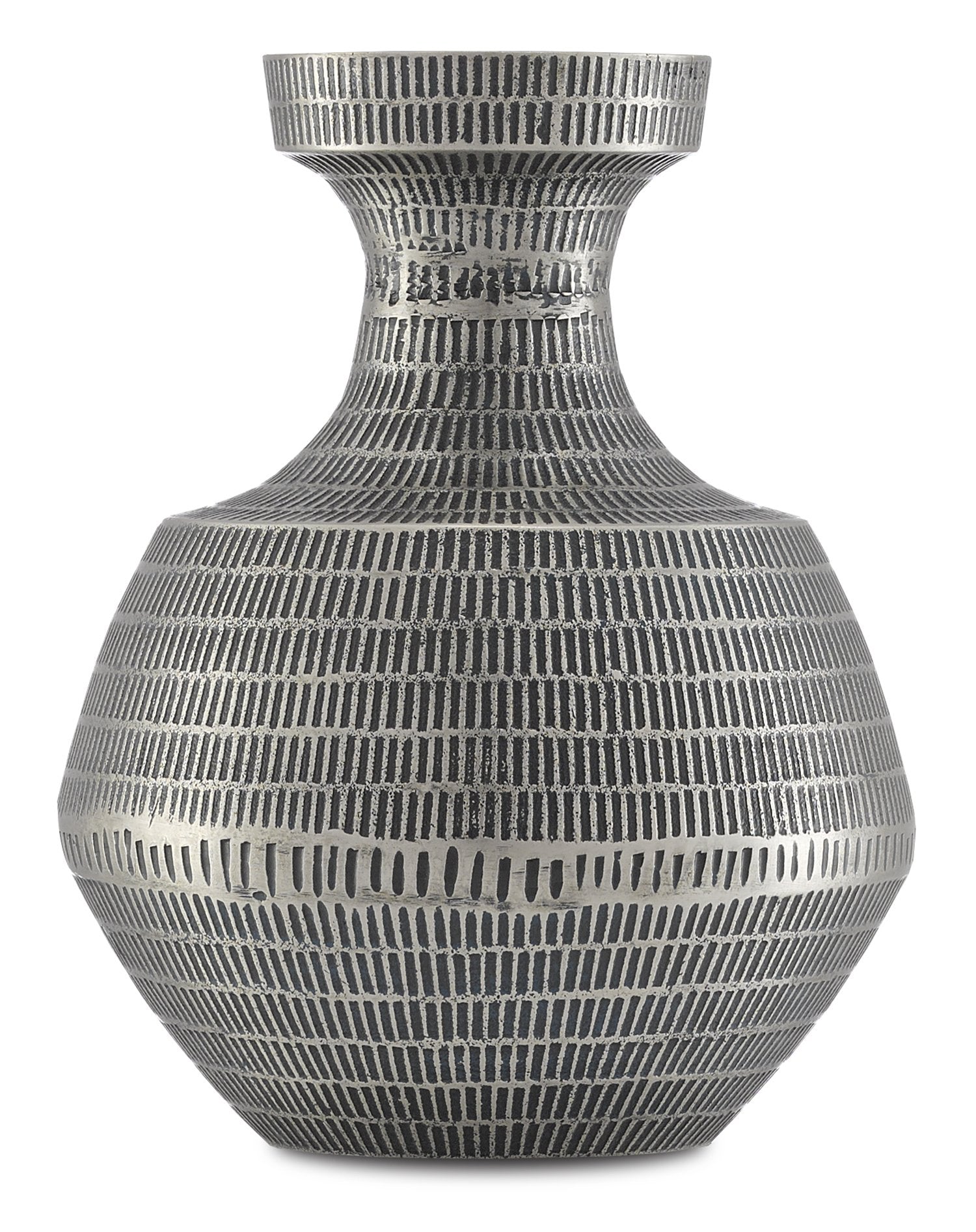 Dekha Silver Vase in Various Sizes by Currey and Company