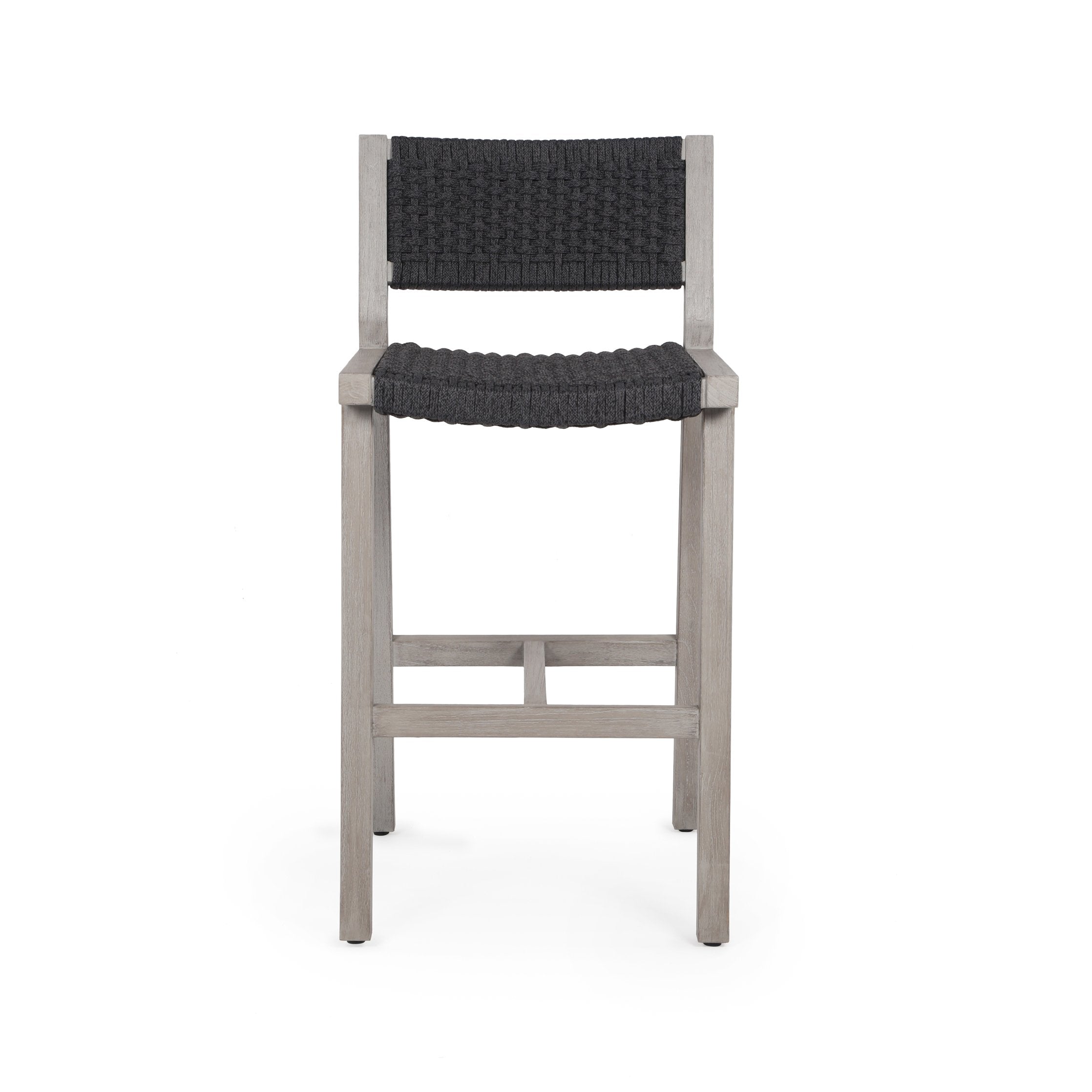 Delano Outdoor Bar Stool in Weathered Grey