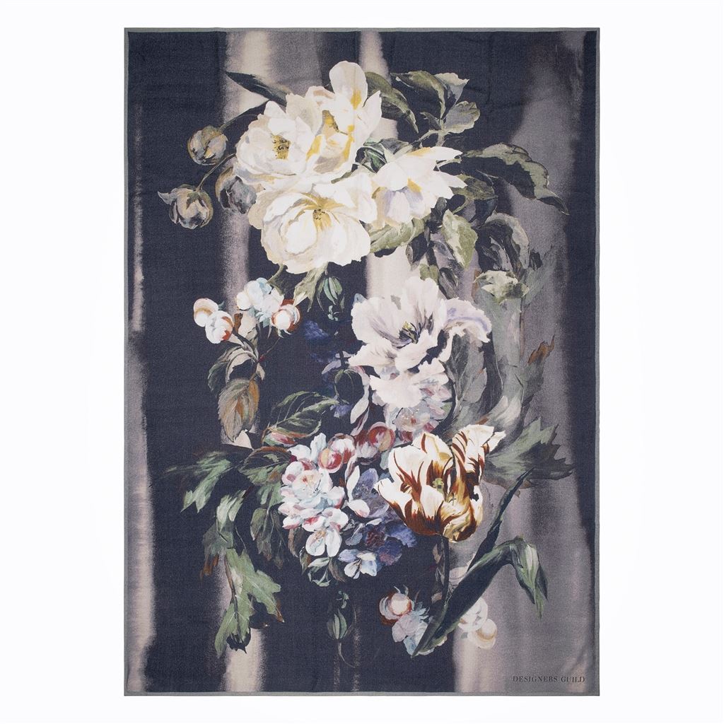 Delft Flower Noir Throw design by Designers Guild