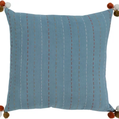 Dhaka Woven Pillow in Denim