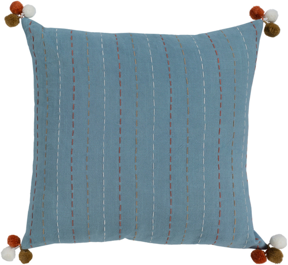 Dhaka Woven Pillow in Denim