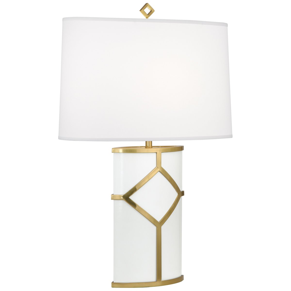 Diamond Table Lamp in Various Finishes design by Robert Abbey