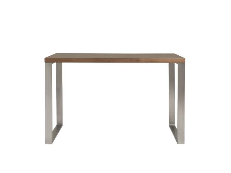 Dillon Desk in American Walnut and Brushed Stainless Steel design by Euro Style