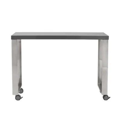 Dillon Side Return in Grey and Polished Stainless Steel design by Euro Style