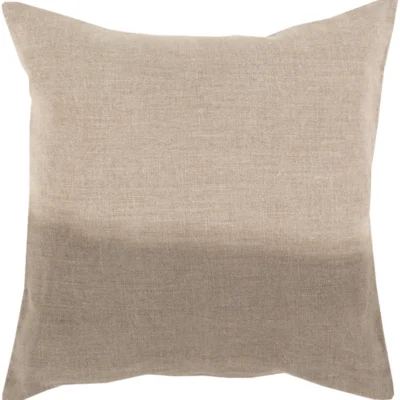 Dip Dyed Woven Pillow in Khaki and Taupe