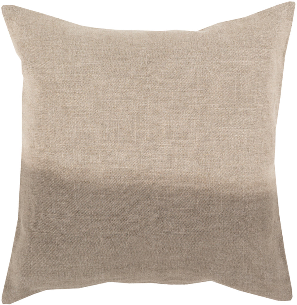 Dip Dyed Woven Pillow in Khaki and Taupe