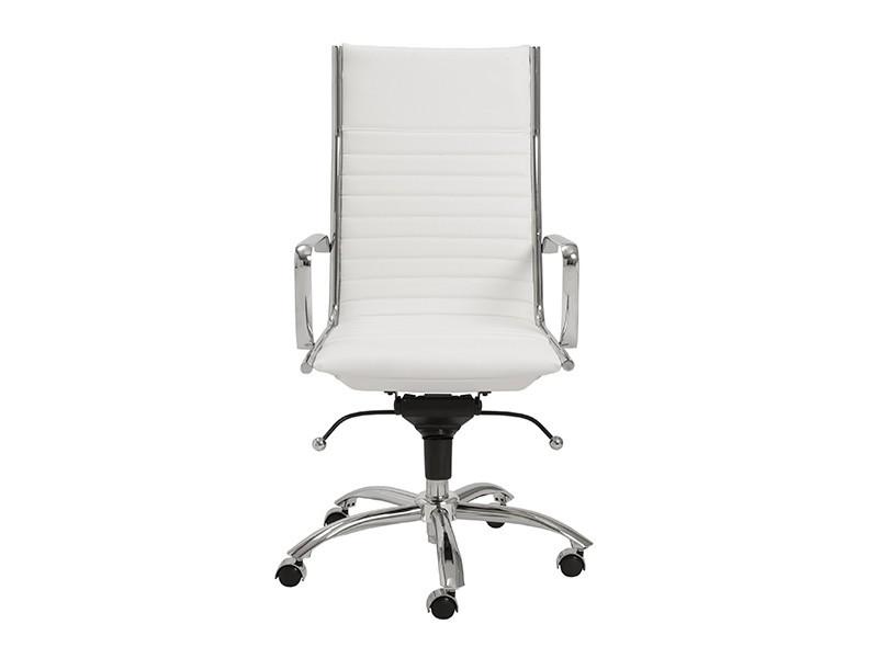 Dirk High Back Office Chair in White design by Euro Style