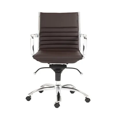 Dirk Low Back Office Chair in Brown design by Euro Style