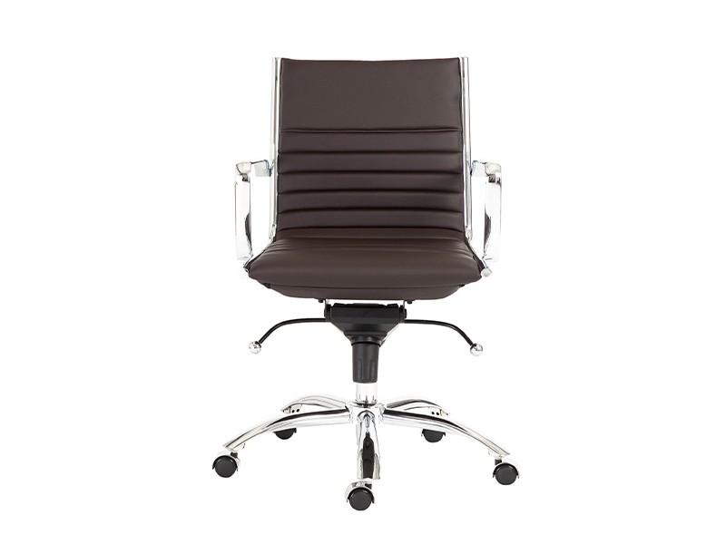 Dirk Low Back Office Chair in Brown design by Euro Style