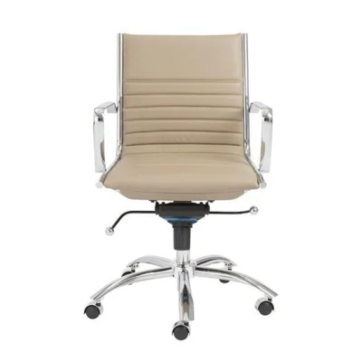 Dirk Low Back Office Chair in Taupe design by Euro Style