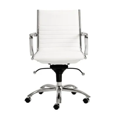 Dirk Low Back Office Chair in White design by Euro Style