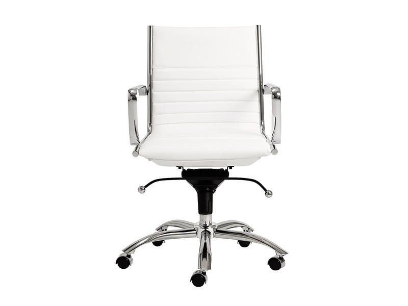 Dirk Low Back Office Chair in White design by Euro Style