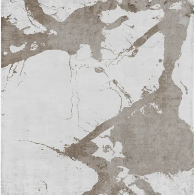 Eastern Side of Nanjing Hand Knotted Rug in Grey design by Second Studio