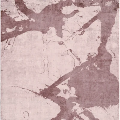 Eastern Side of Nanjing Hand Knotted Rug in Purple design by Second Studio