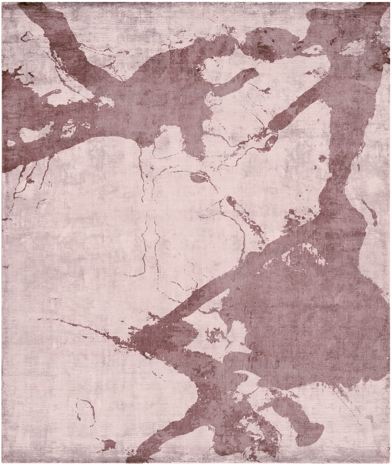 Eastern Side of Nanjing Hand Knotted Rug in Purple design by Second Studio