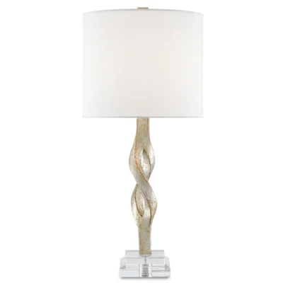 Elyx Table Lamp in Chinois Silver Leaf design by Currey and Company