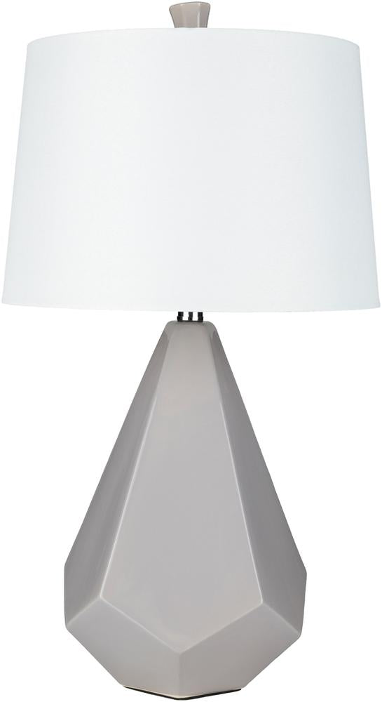 Enigma Table Lamp in Medium Gray and White