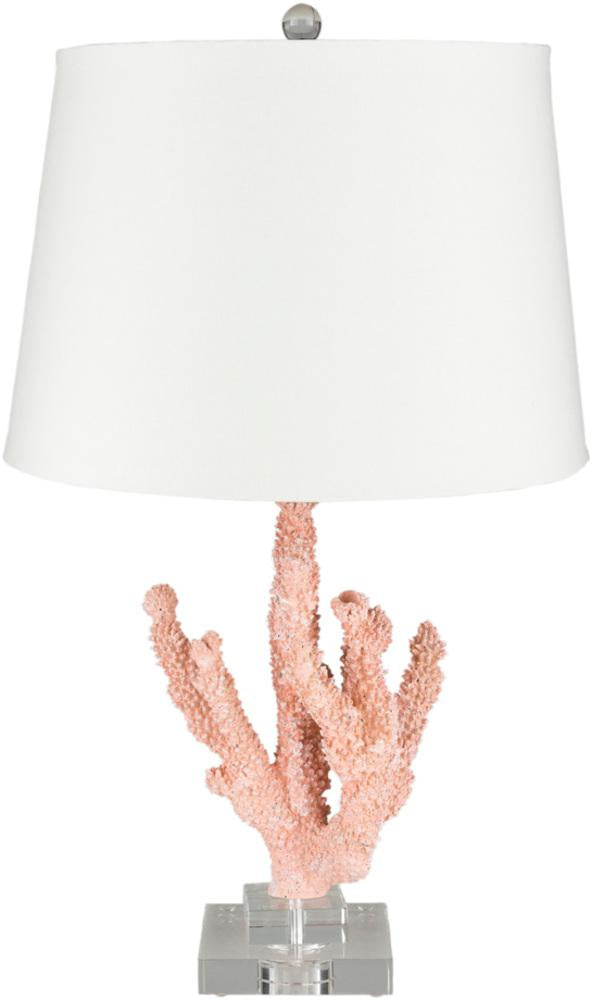 Esme Table Lamp in Peach and White