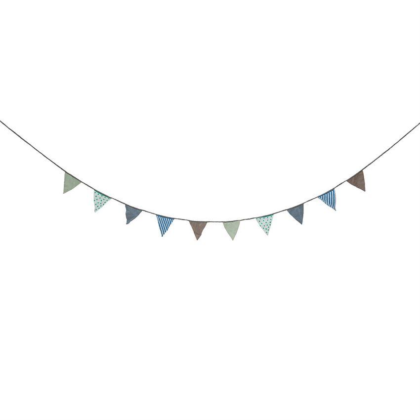 Fabric Banner in Grey Blue and Green design by BD Mini