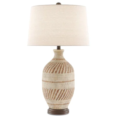 Faiyum Table Lamp in Tan design by Currey and Company