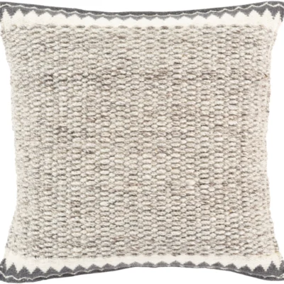 Faroe Woven Pillow in Cream and Ivory