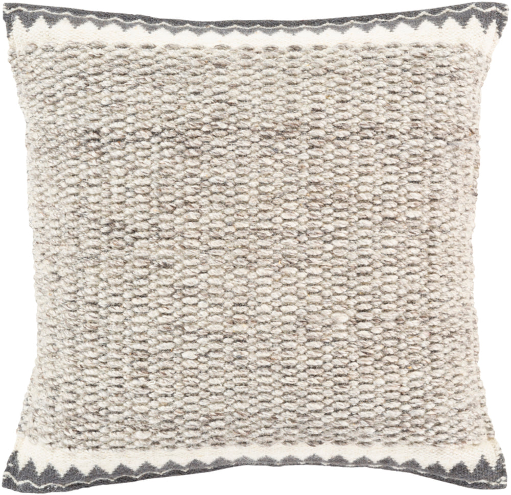 Faroe Woven Pillow in Cream and Ivory