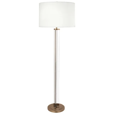 Fineas Column Floor Lamp in Various Finishes design by Robert Abbey