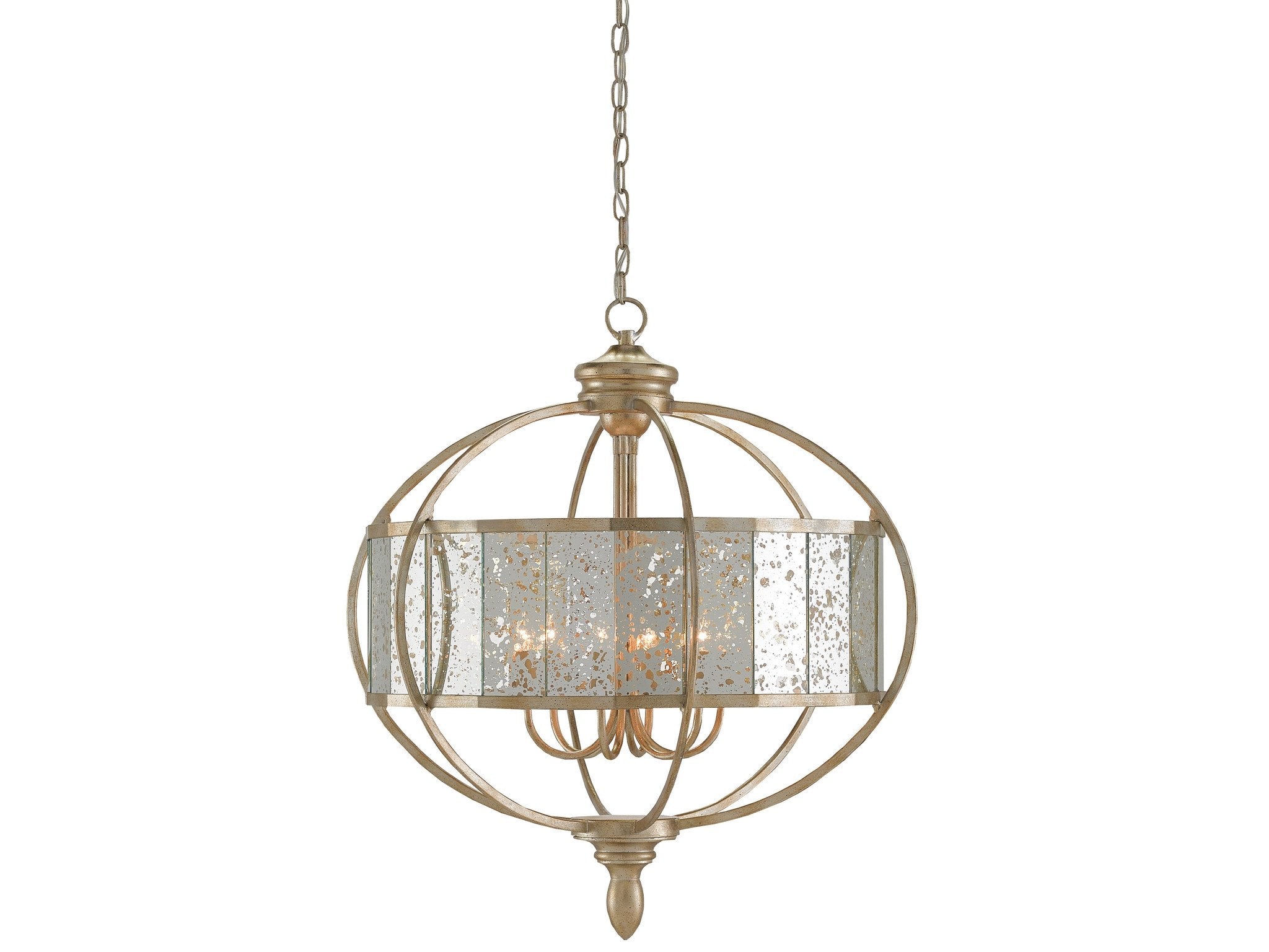 Florence Chandelier in Silver Granello design by Currey and Company