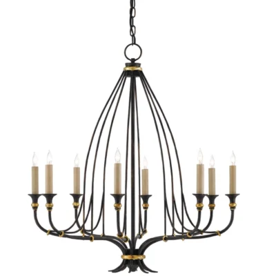Folgate Chandelier in Various Sizes design by Currey and Company