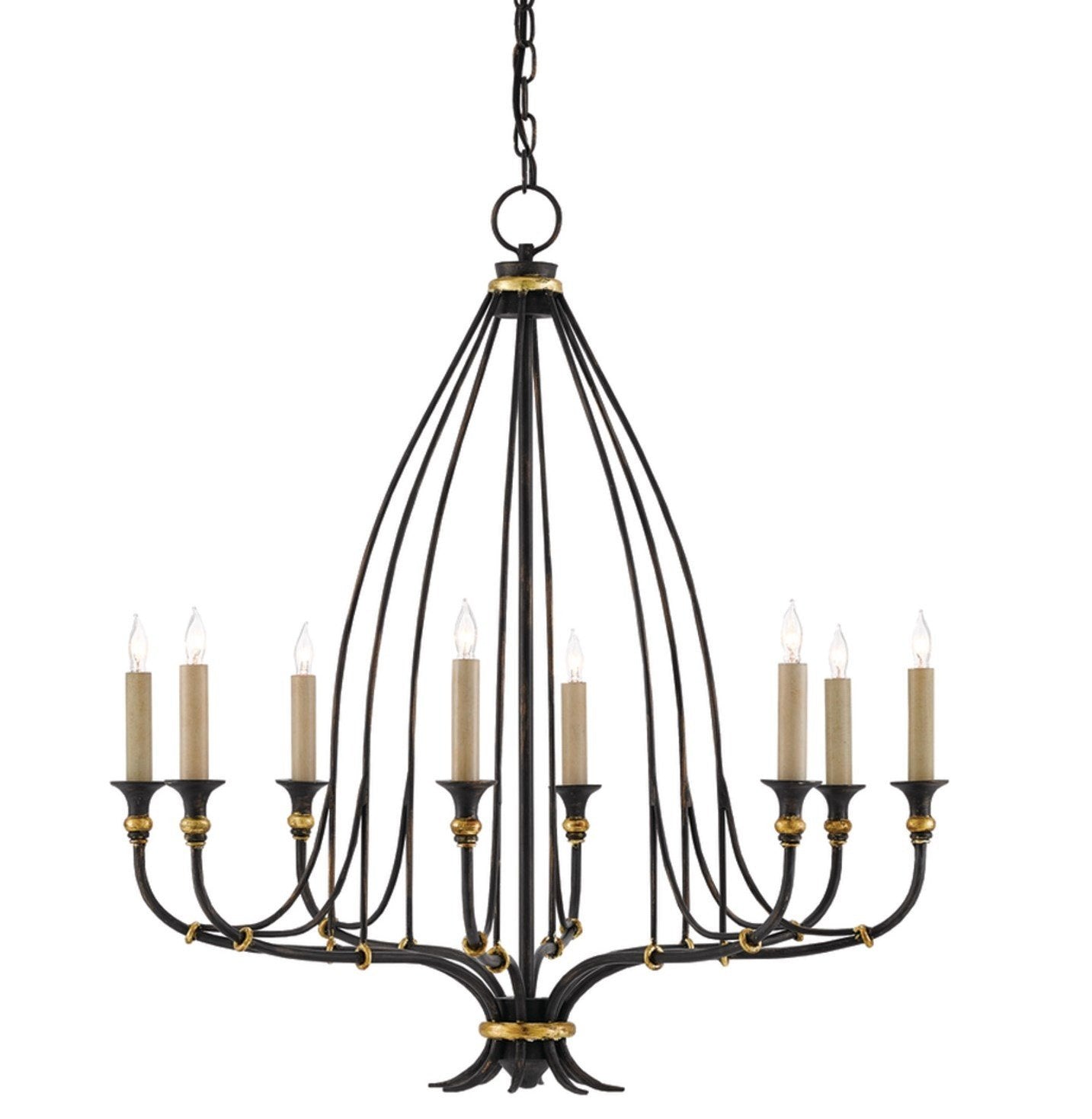 Folgate Chandelier in Various Sizes design by Currey and Company