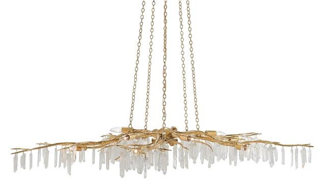 Forest Light Chandelier in Various Finishes design by Currey and Company