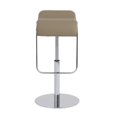 Freddy Adjustable Bar Counter Stool in Taupe and Chrome design by Euro Style