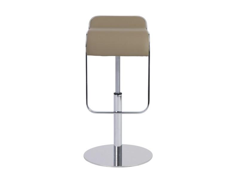 Freddy Adjustable Bar Counter Stool in Taupe and Chrome design by Euro Style