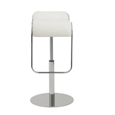 Freddy Adjustable Bar Counter Stool in White design by Euro Style