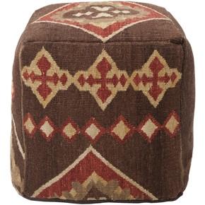 Frontier Pouf in Dark Brown