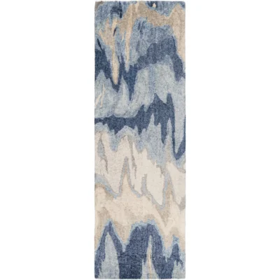 Gemini Rug in Neutral and Blue