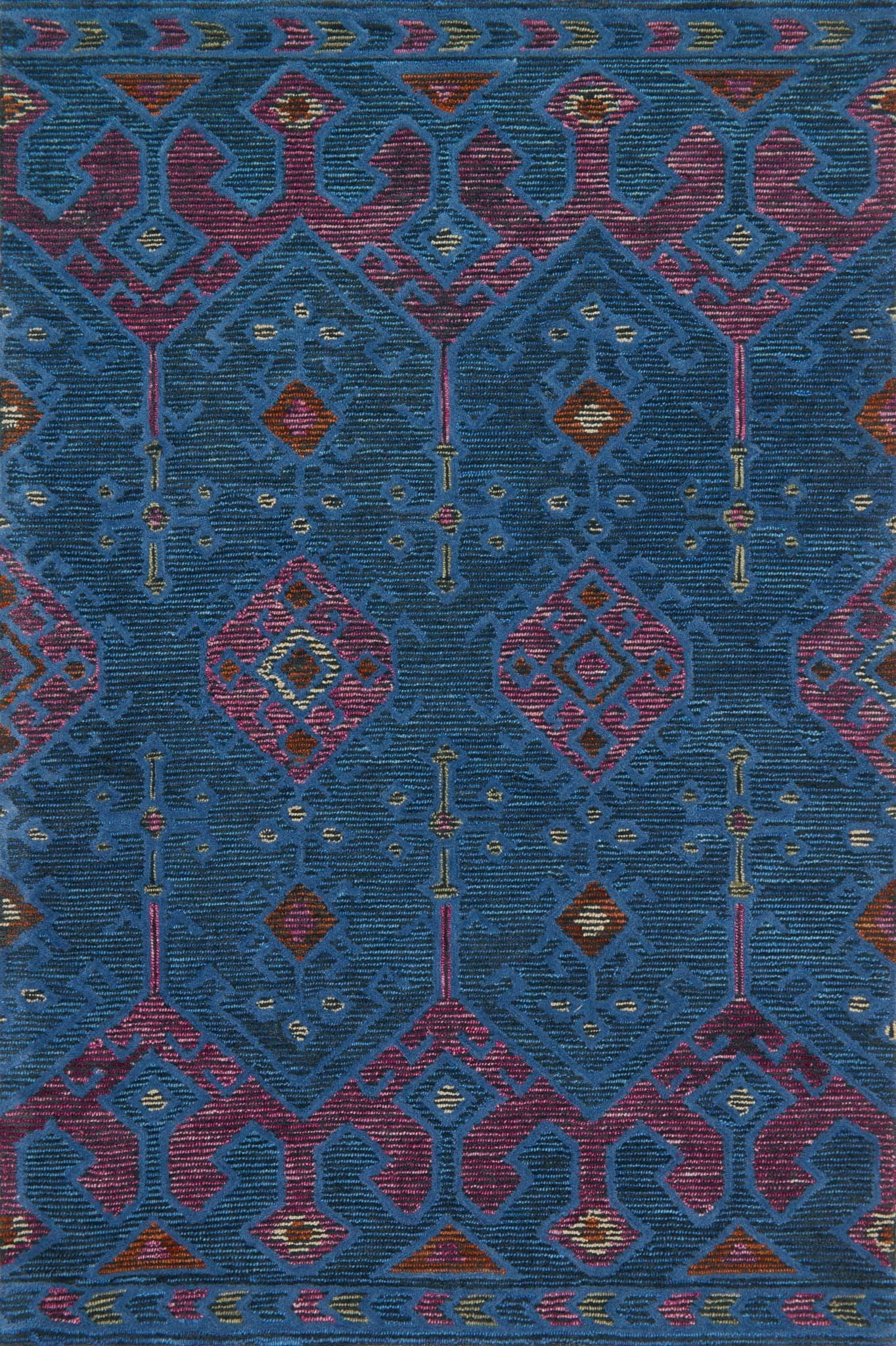 Gemology Rug in Blue and Plum by Justina Blakeney for Loloi