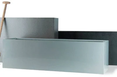 Geo Trough Planter in Aluminum Finish design by Capital Garden Products